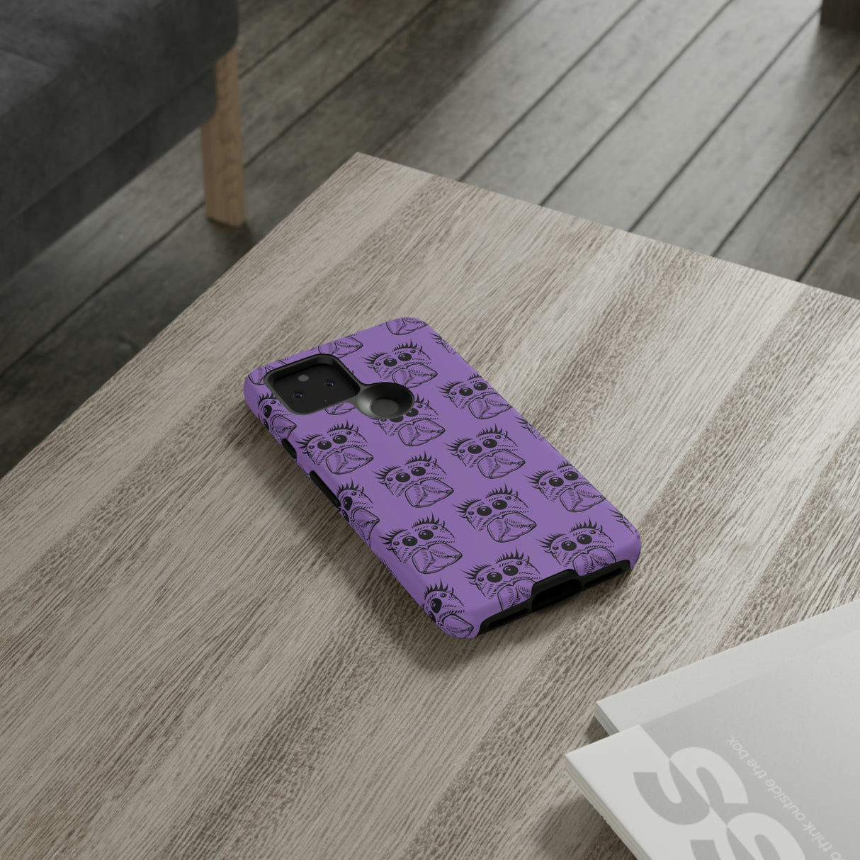 Tough Cases  Featuring BFP Jumping Spider Print on Purple