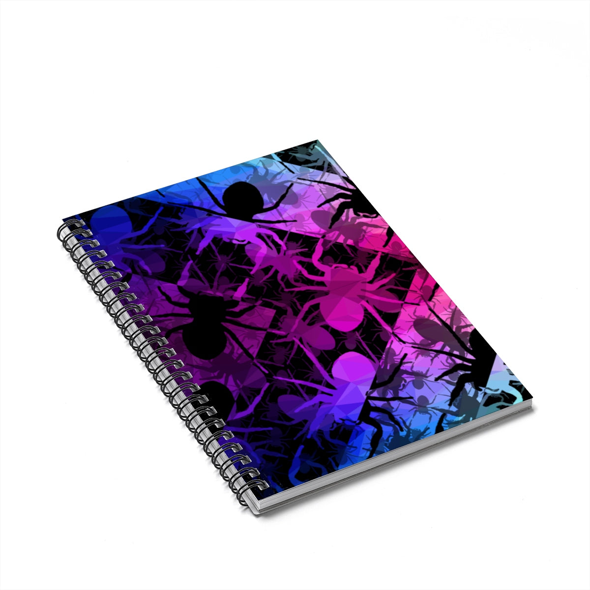 Spiral Notebook Lined Paper with Jumping Spider Print