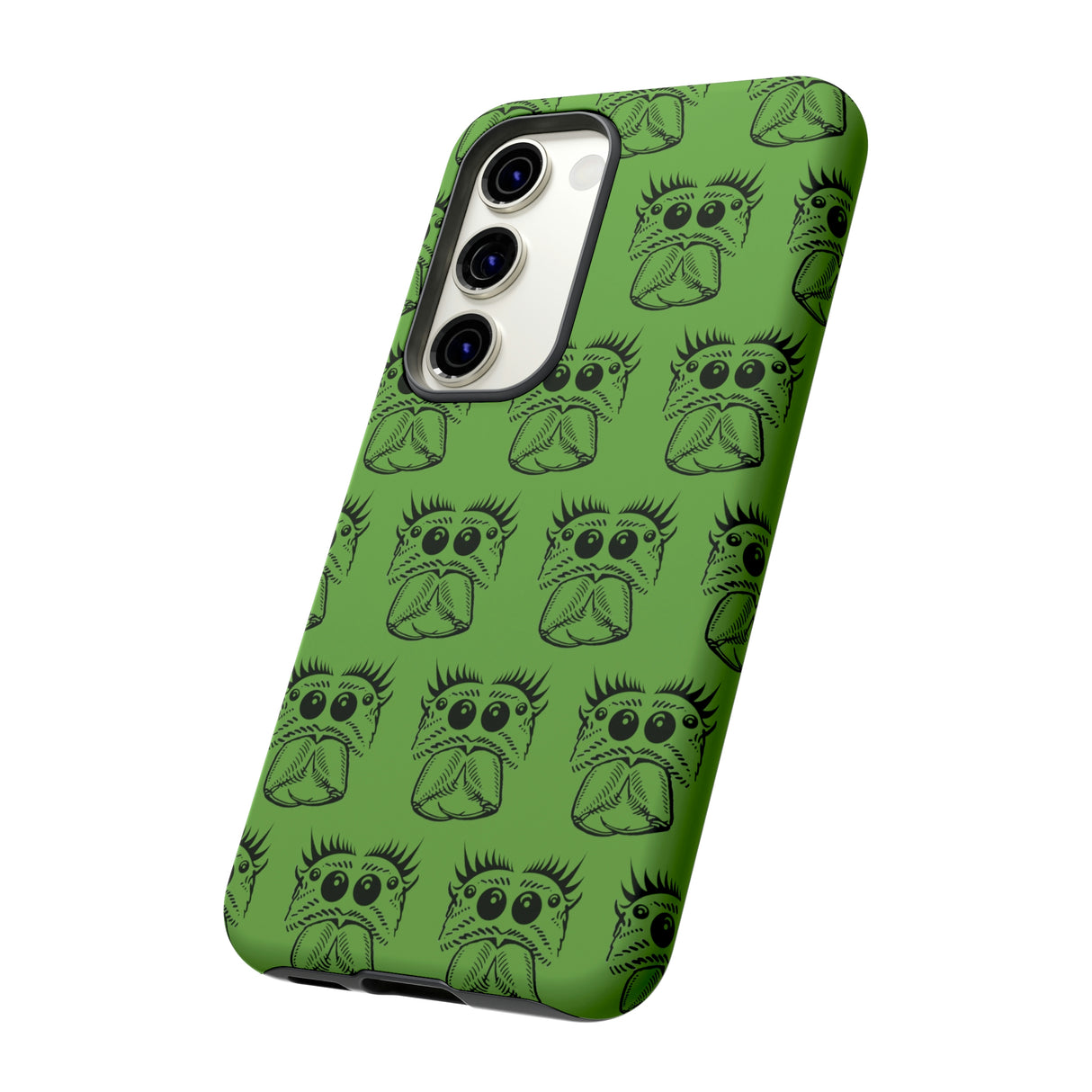 Tough Cases  Featuring BFP Jumping Spider Print on Green