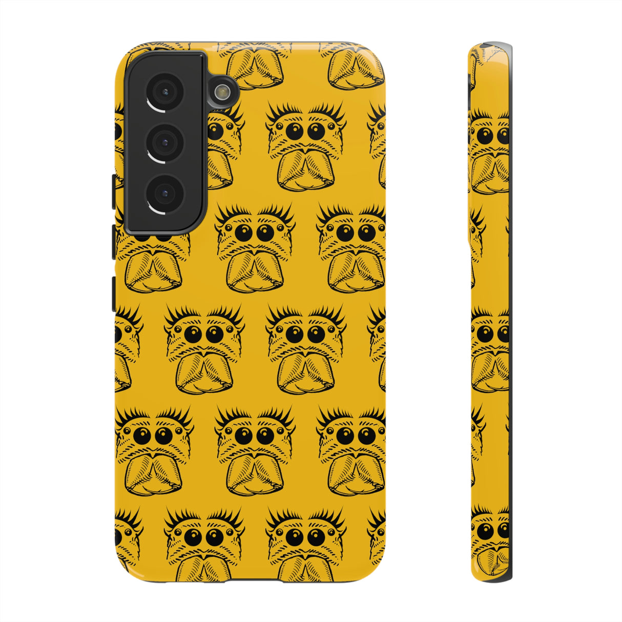 Tough Cases  Featuring BFP Jumping Spider Print on Yellow