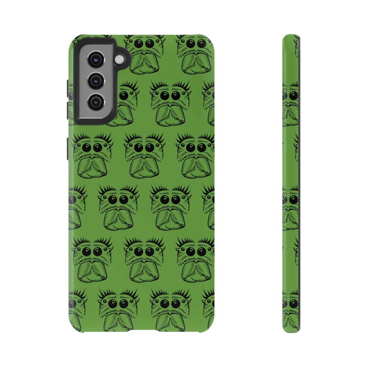 Tough Cases  Featuring BFP Jumping Spider Print on Green