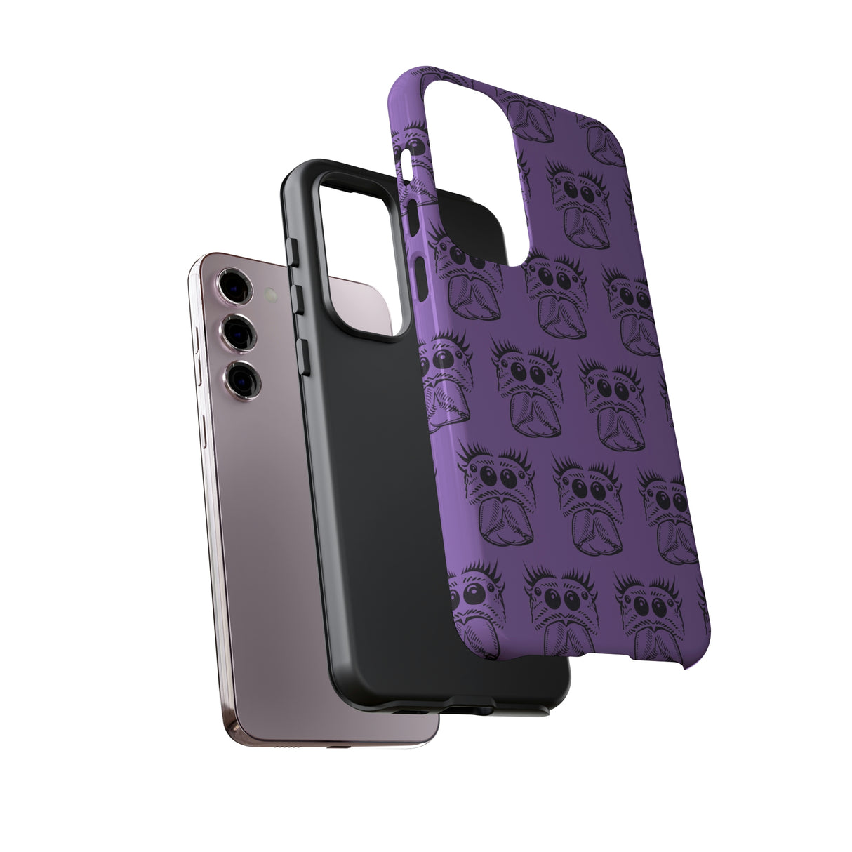 Tough Cases  Featuring BFP Jumping Spider Print on Purple