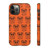 Tough Cases  Featuring BFP Jumping Spider Print on Orange