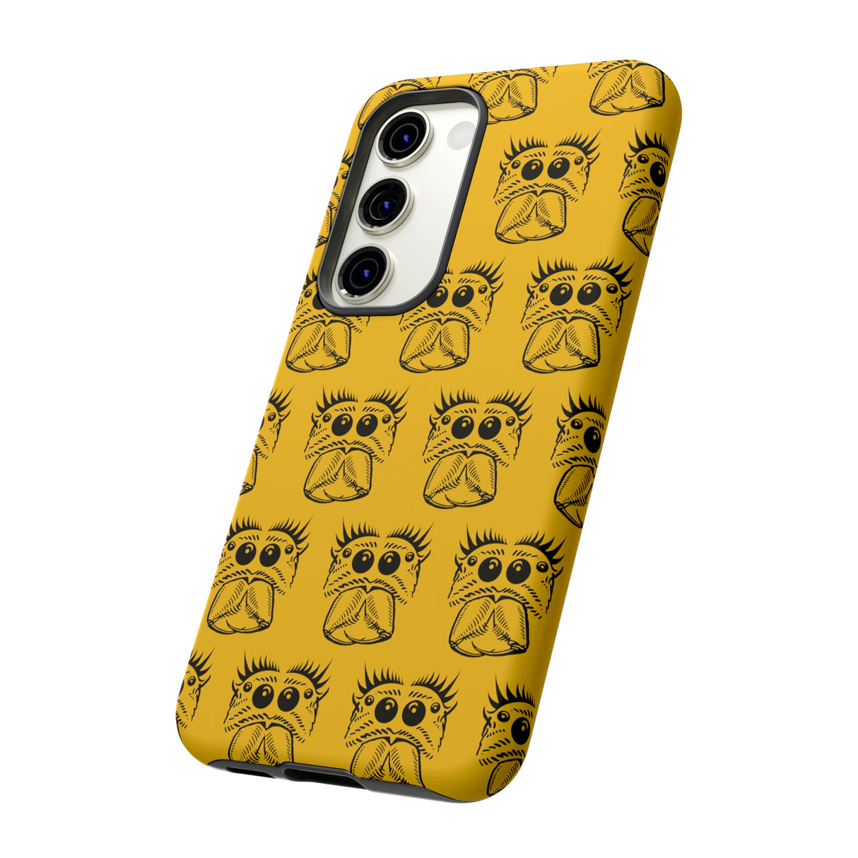 Tough Cases  Featuring BFP Jumping Spider Print on Yellow