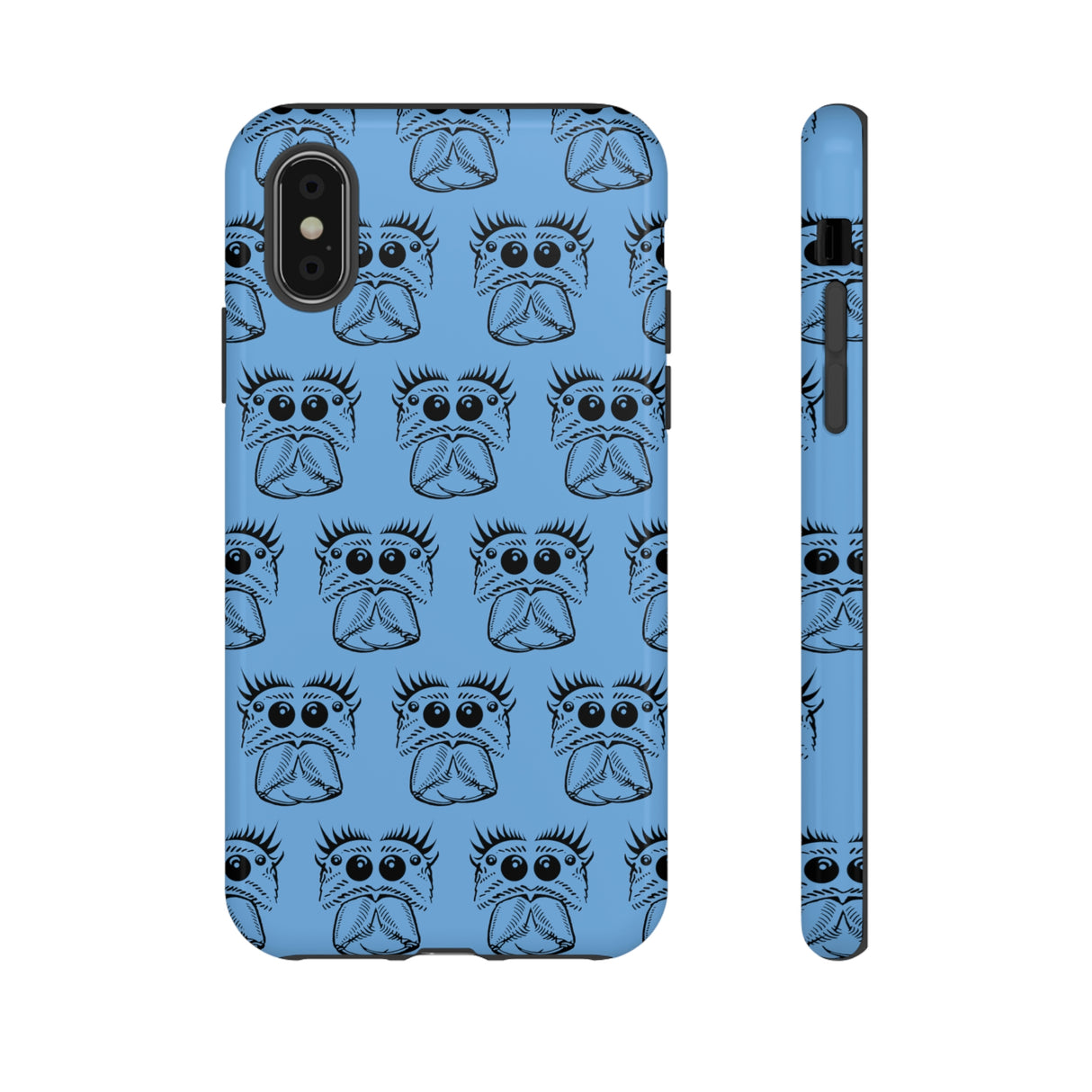 Tough Cases  Featuring BFP Jumping Spider Print on Blue