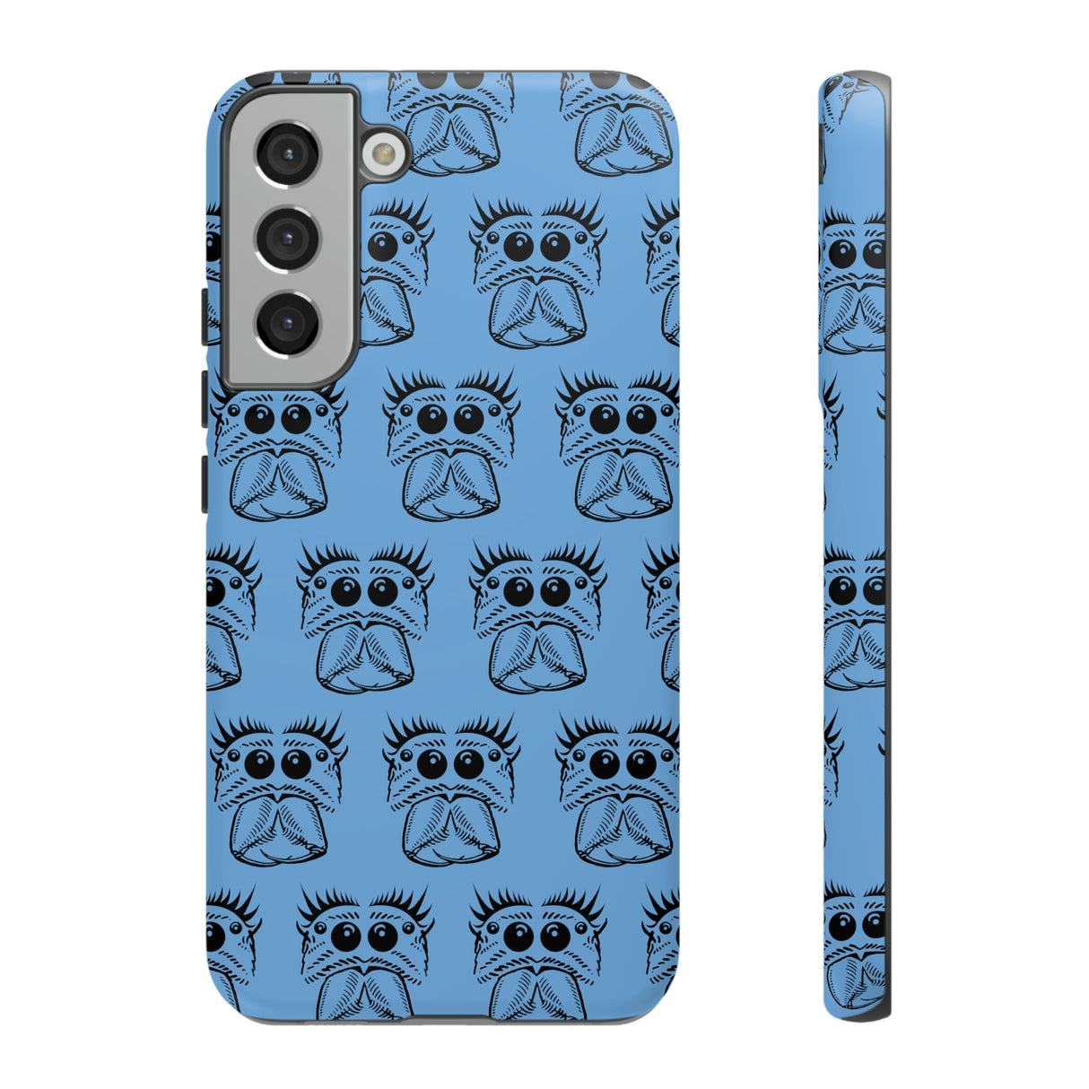 Tough Cases  Featuring BFP Jumping Spider Print on Blue