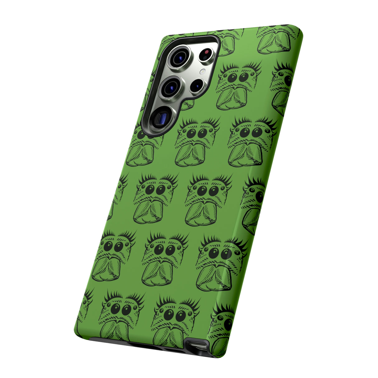 Tough Cases  Featuring BFP Jumping Spider Print on Green