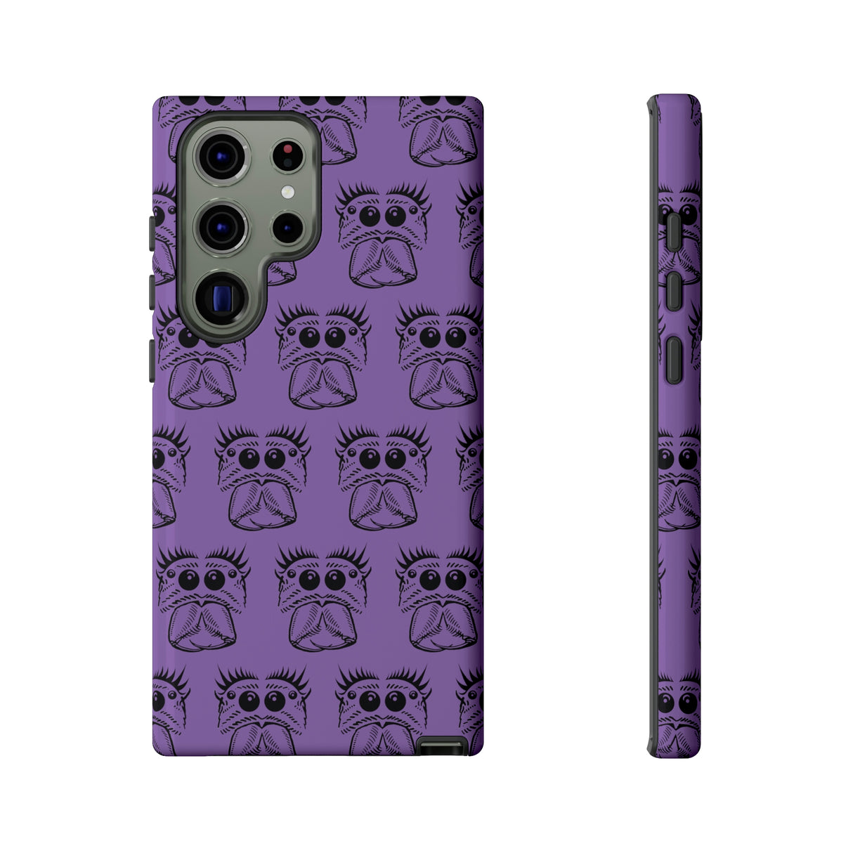 Tough Cases  Featuring BFP Jumping Spider Print on Purple