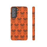 Tough Cases  Featuring BFP Jumping Spider Print on Orange