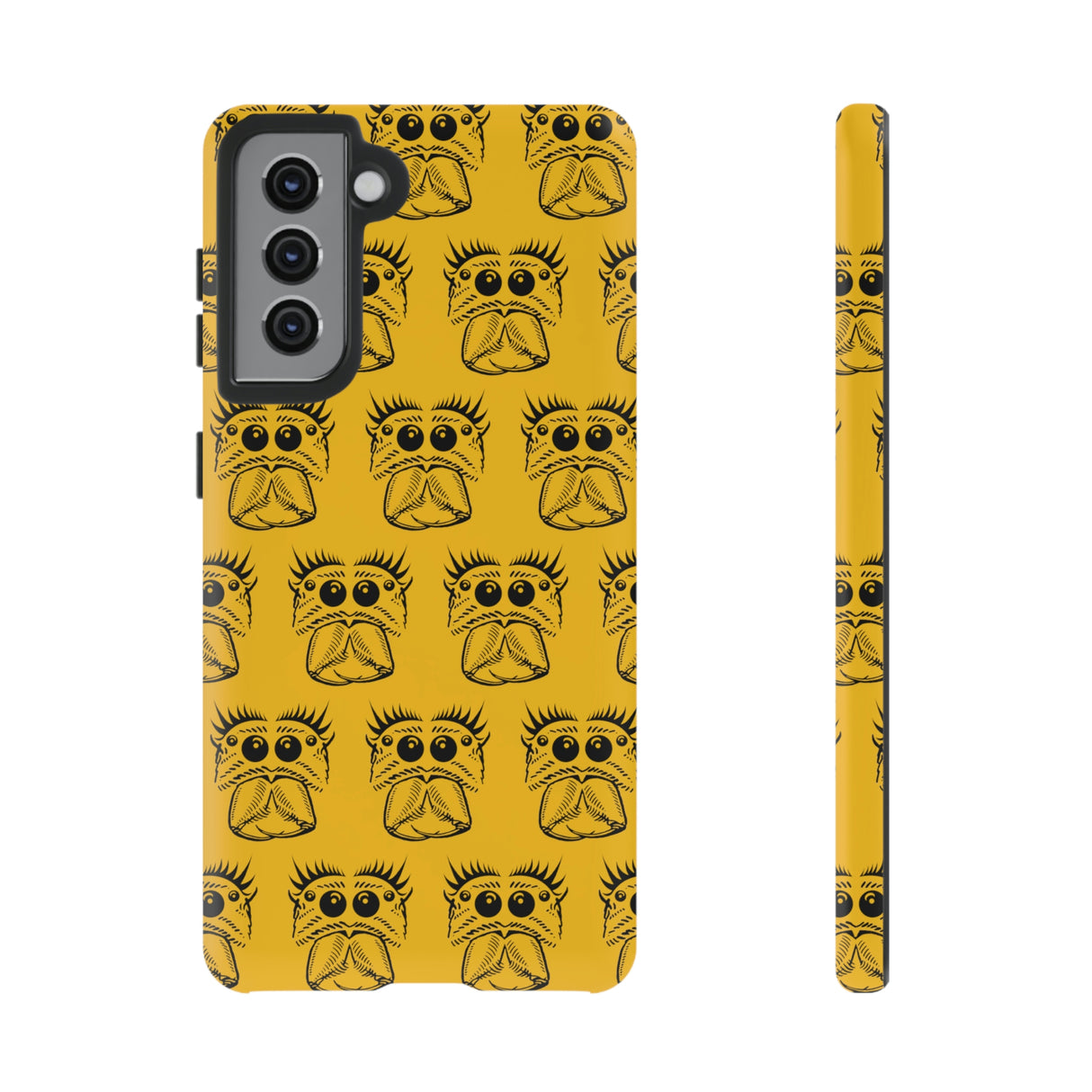 Tough Cases  Featuring BFP Jumping Spider Print on Yellow