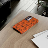 Tough Cases  Featuring BFP Jumping Spider Print on Orange