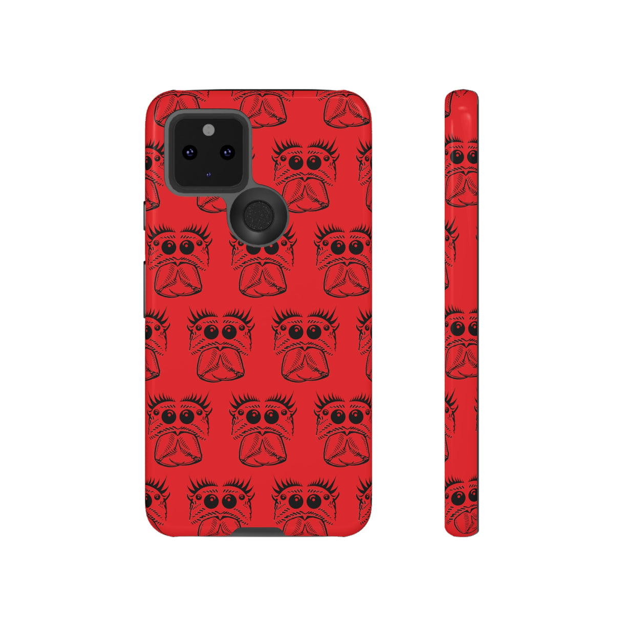 Tough Cases  Featuring BFP Jumping Spider Print on Red