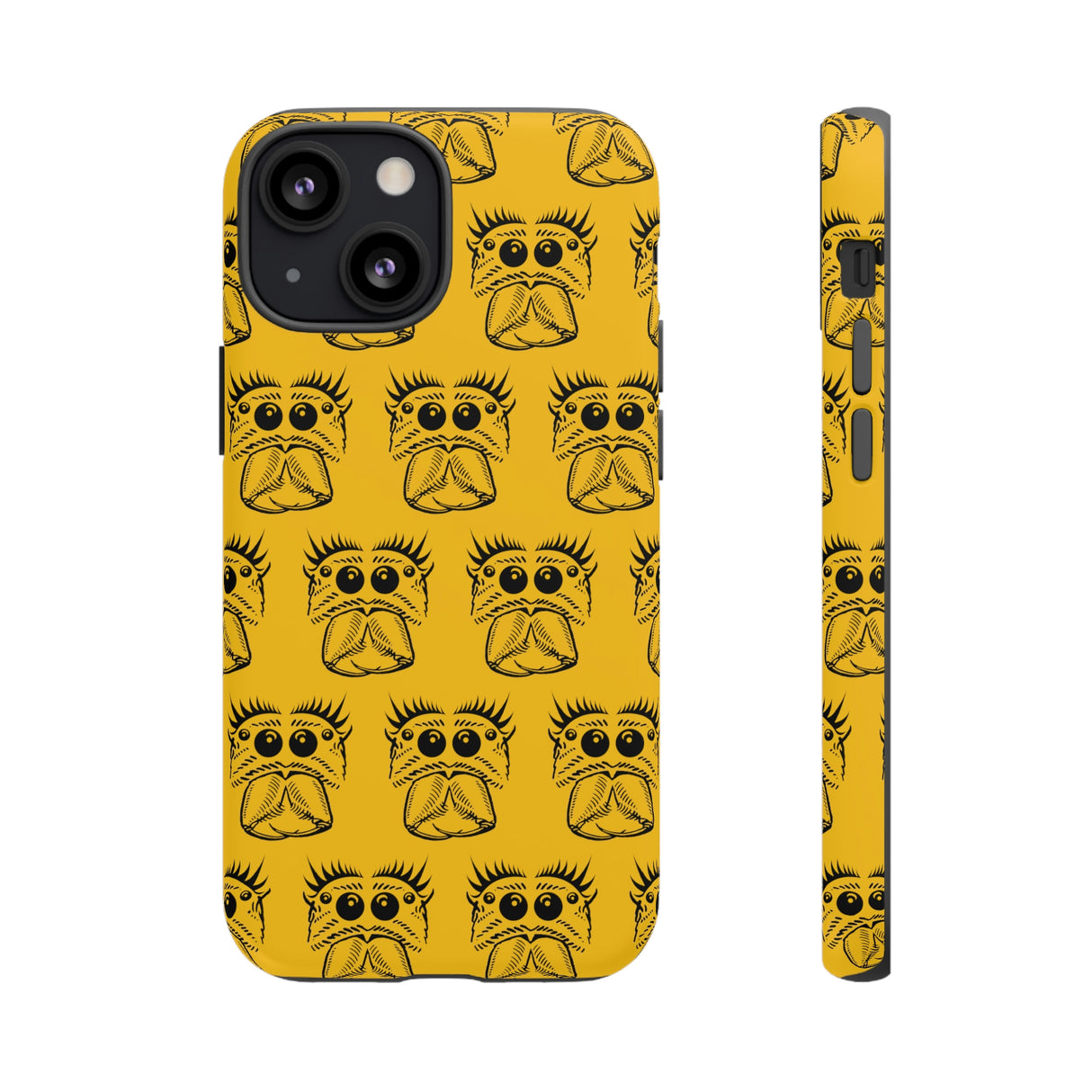 Tough Cases  Featuring BFP Jumping Spider Print on Yellow