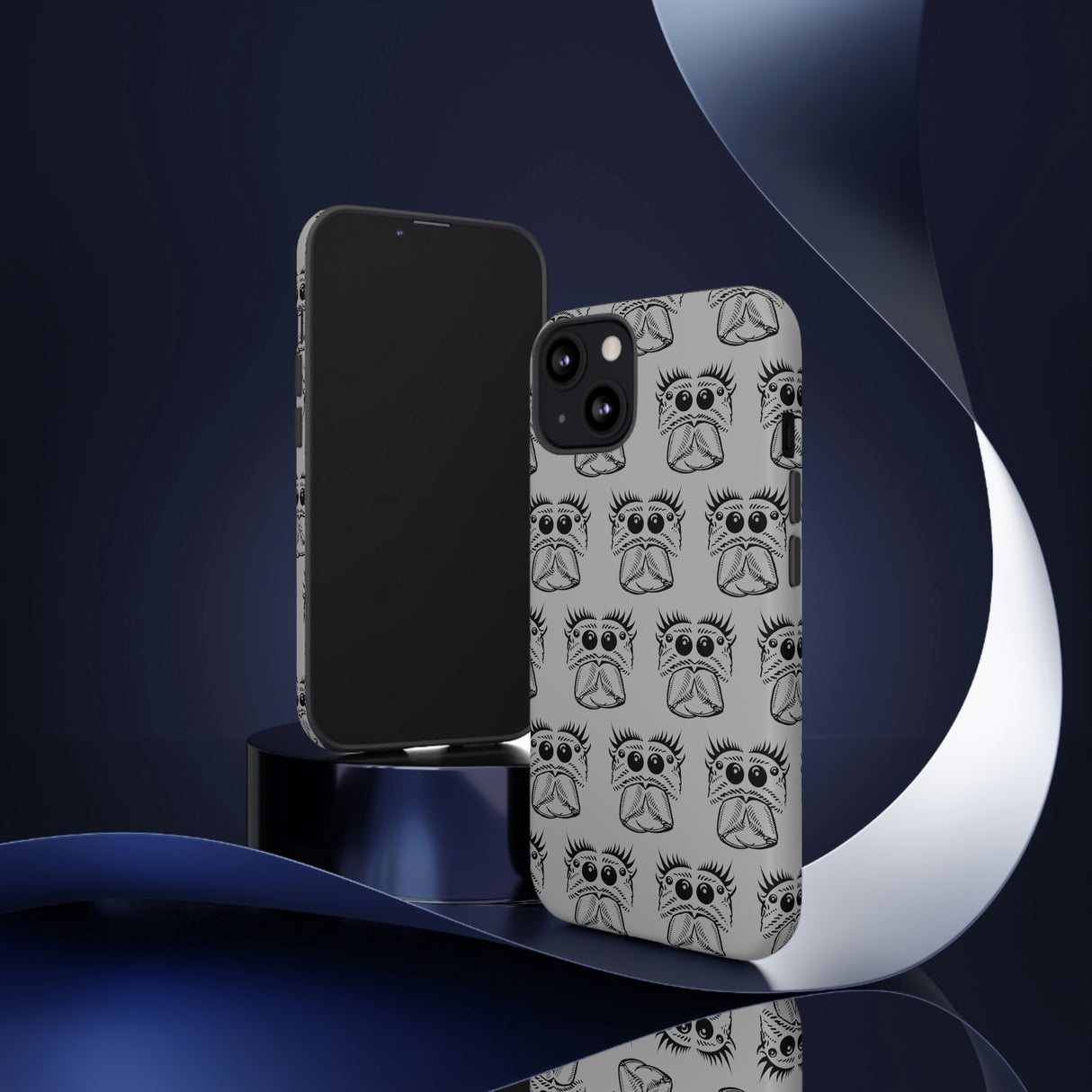 Tough Cases  Featuring BFP Jumping Spider Print on Gray