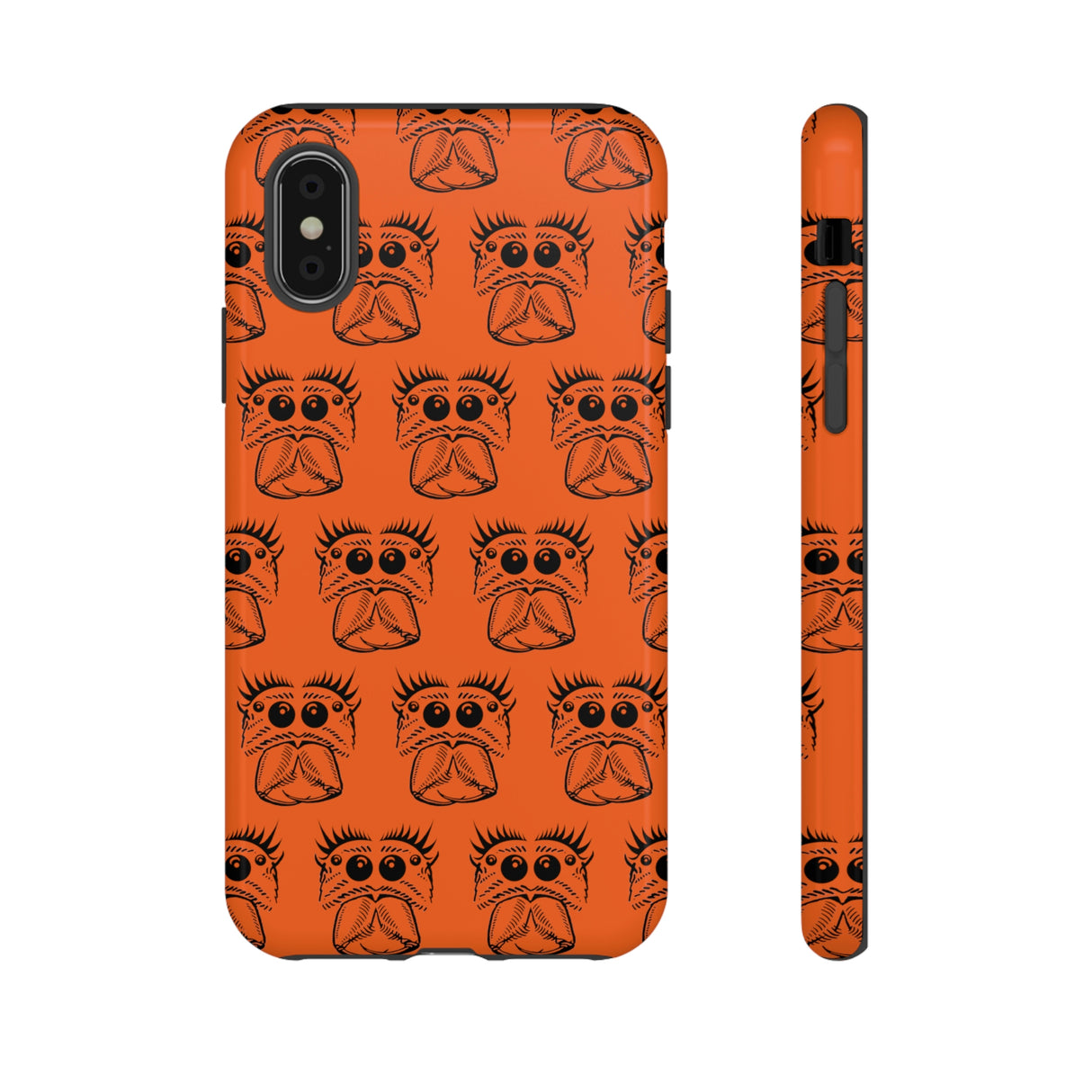 Tough Cases  Featuring BFP Jumping Spider Print on Orange