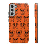 Tough Cases  Featuring BFP Jumping Spider Print on Orange