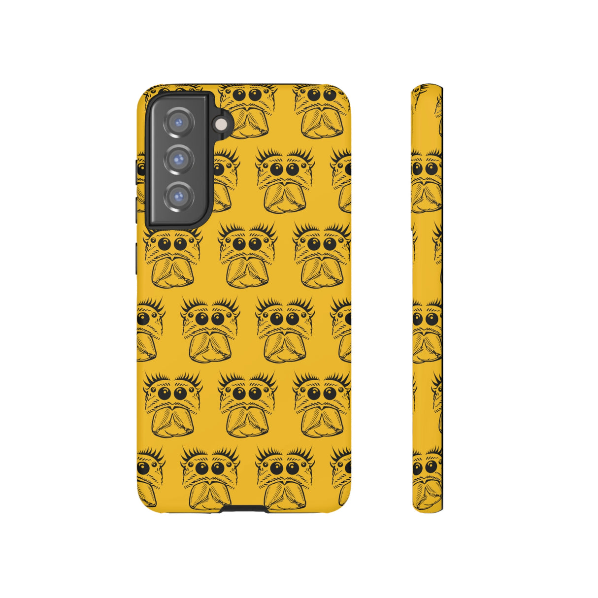 Tough Cases  Featuring BFP Jumping Spider Print on Yellow