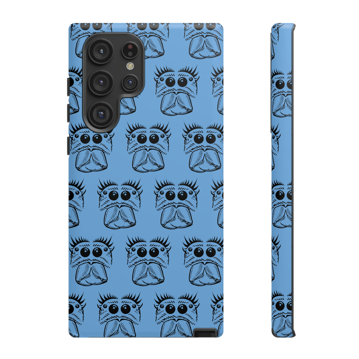 Tough Cases  Featuring BFP Jumping Spider Print on Blue