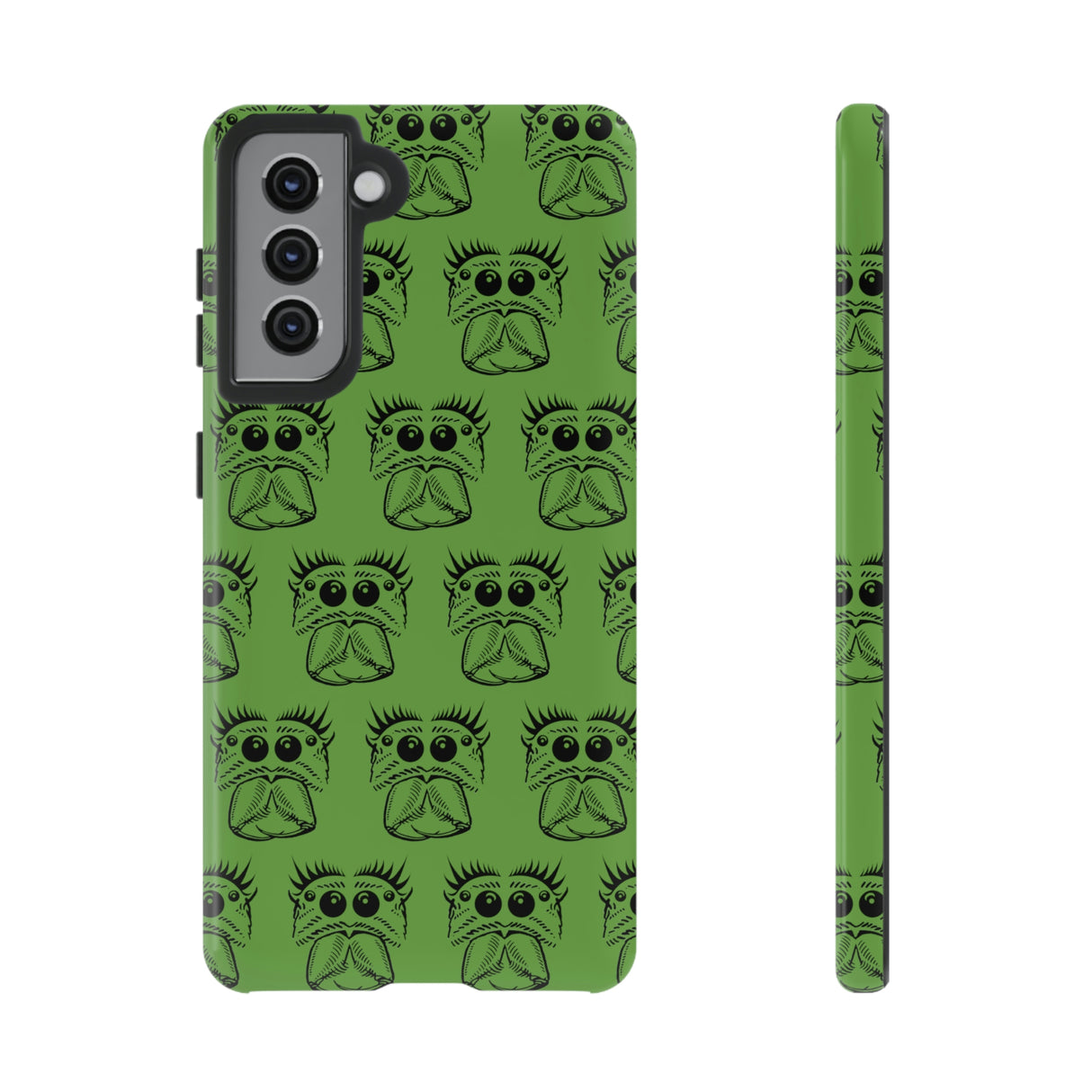 Tough Cases  Featuring BFP Jumping Spider Print on Green