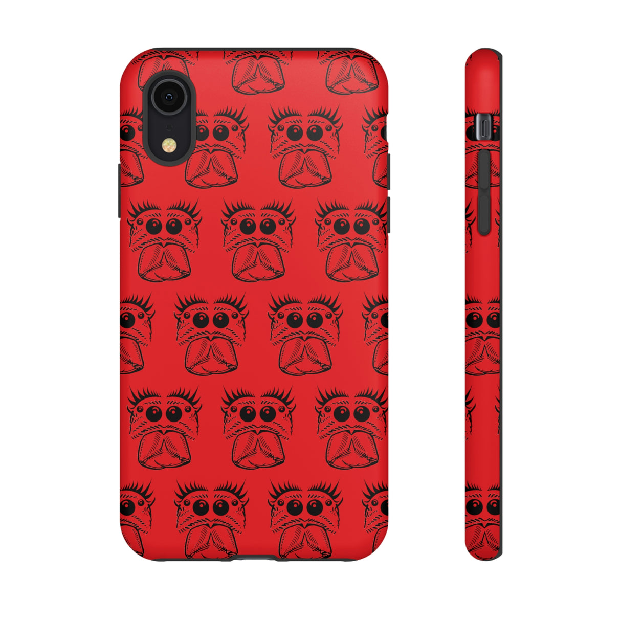 Tough Cases  Featuring BFP Jumping Spider Print on Red