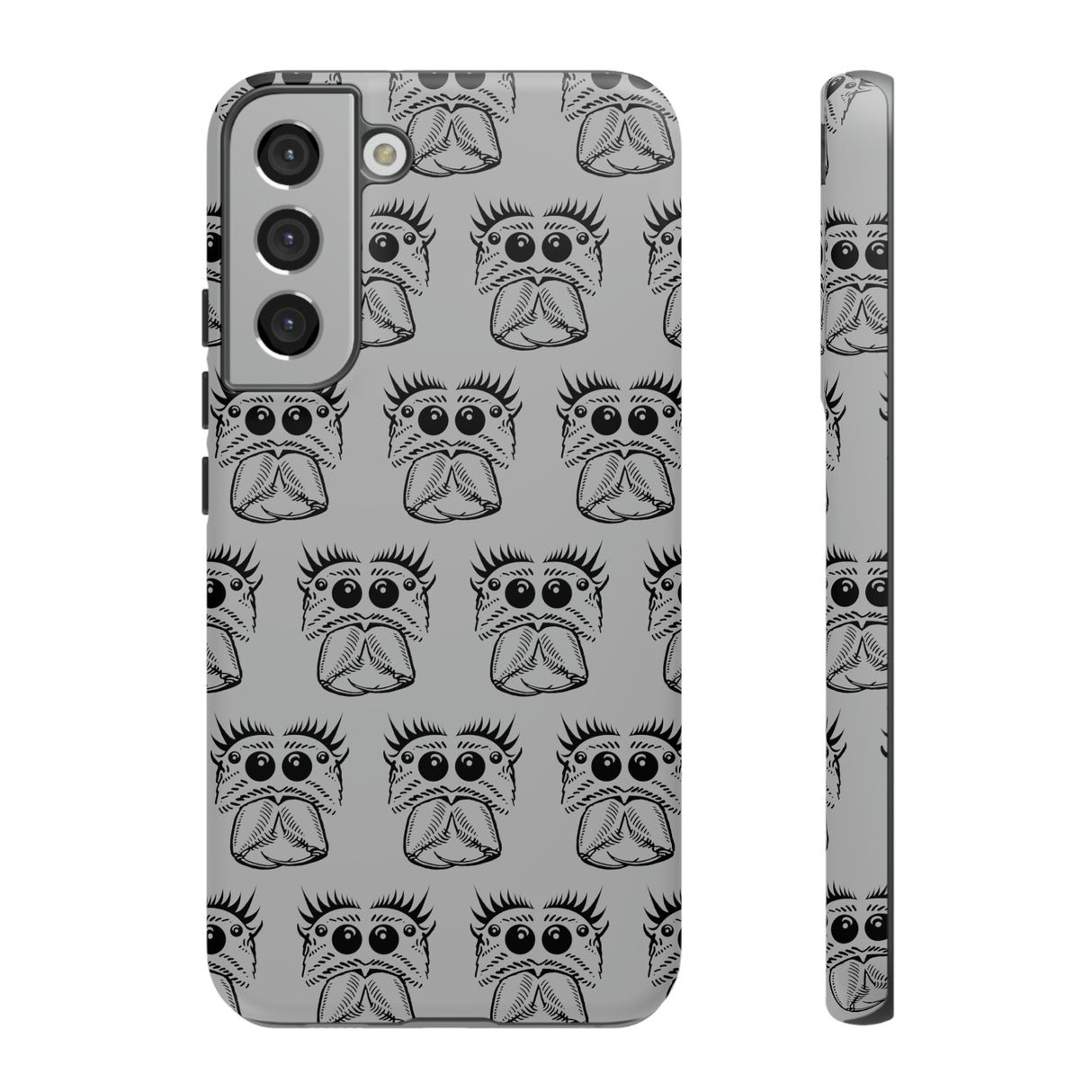 Tough Cases  Featuring BFP Jumping Spider Print on Gray