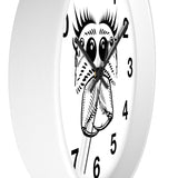 Wall Clock featuring Jumping Spider Art