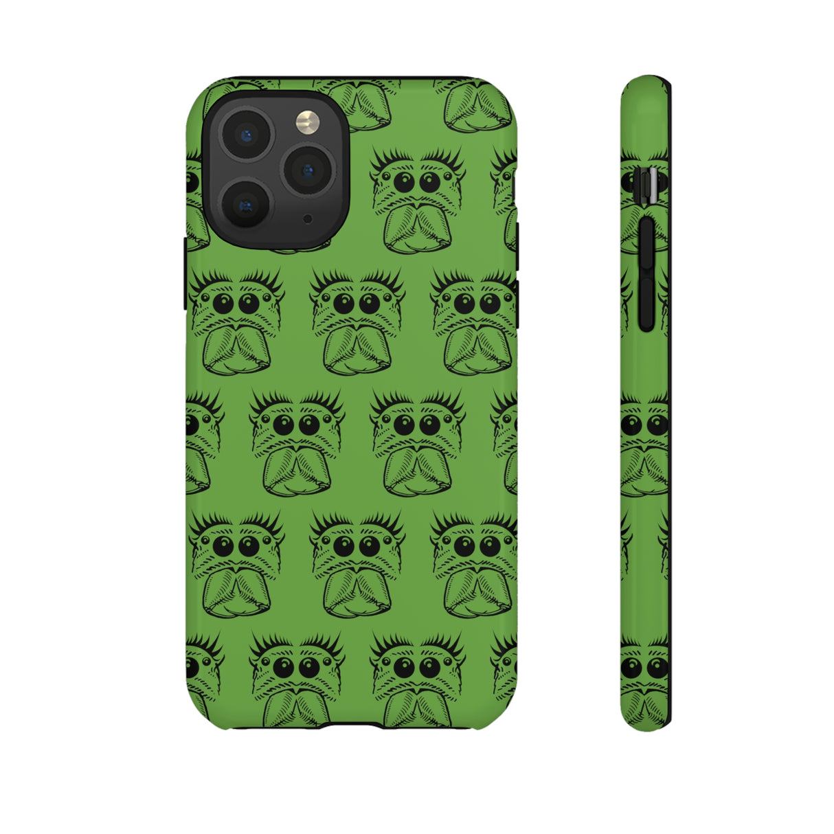 Tough Cases  Featuring BFP Jumping Spider Print on Green