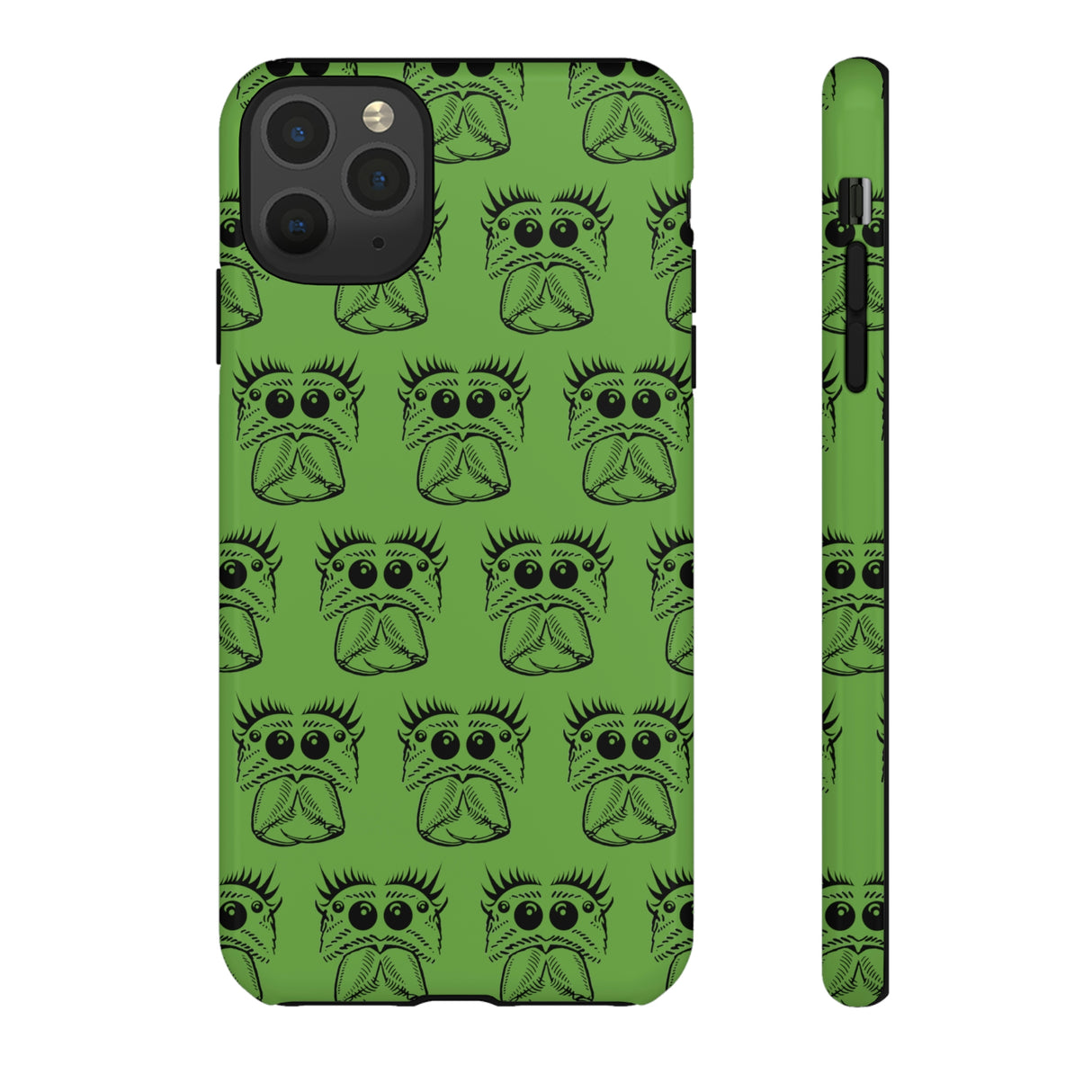 Tough Cases  Featuring BFP Jumping Spider Print on Green