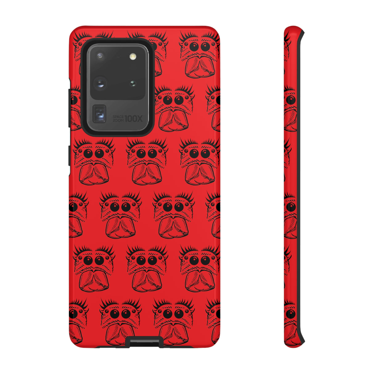 Tough Cases  Featuring BFP Jumping Spider Print on Red