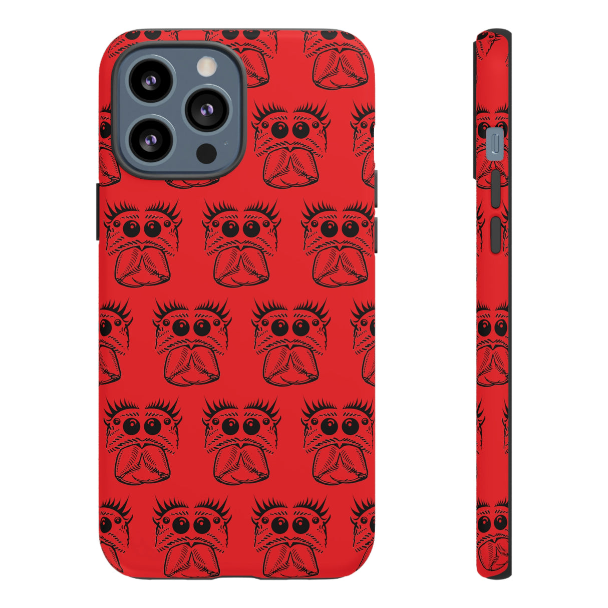 Tough Cases  Featuring BFP Jumping Spider Print on Red