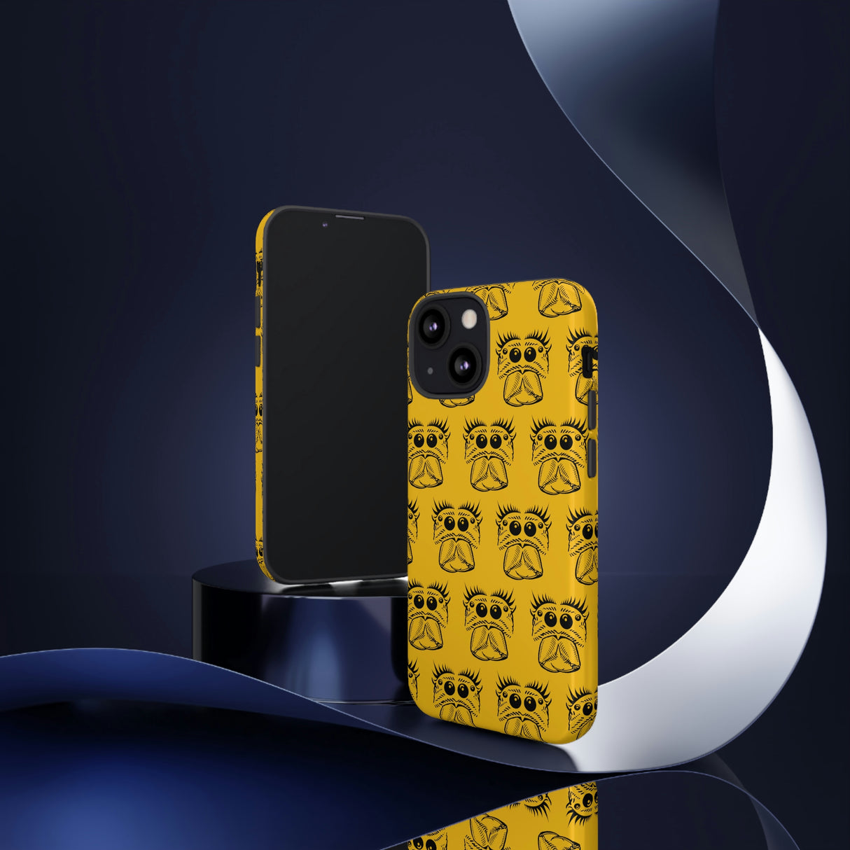 Tough Cases  Featuring BFP Jumping Spider Print on Yellow