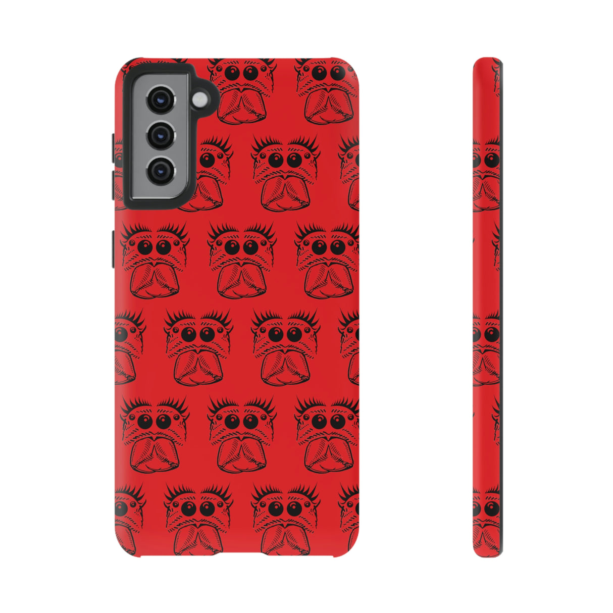 Tough Cases  Featuring BFP Jumping Spider Print on Red