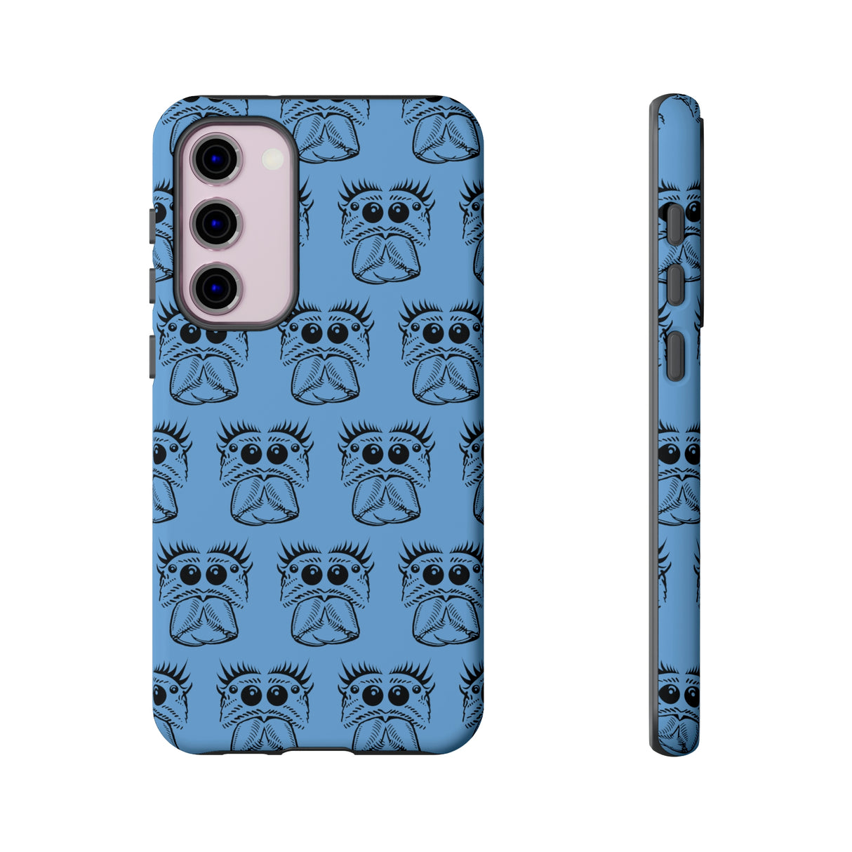 Tough Cases  Featuring BFP Jumping Spider Print on Blue