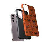 Tough Cases  Featuring BFP Jumping Spider Print on Orange