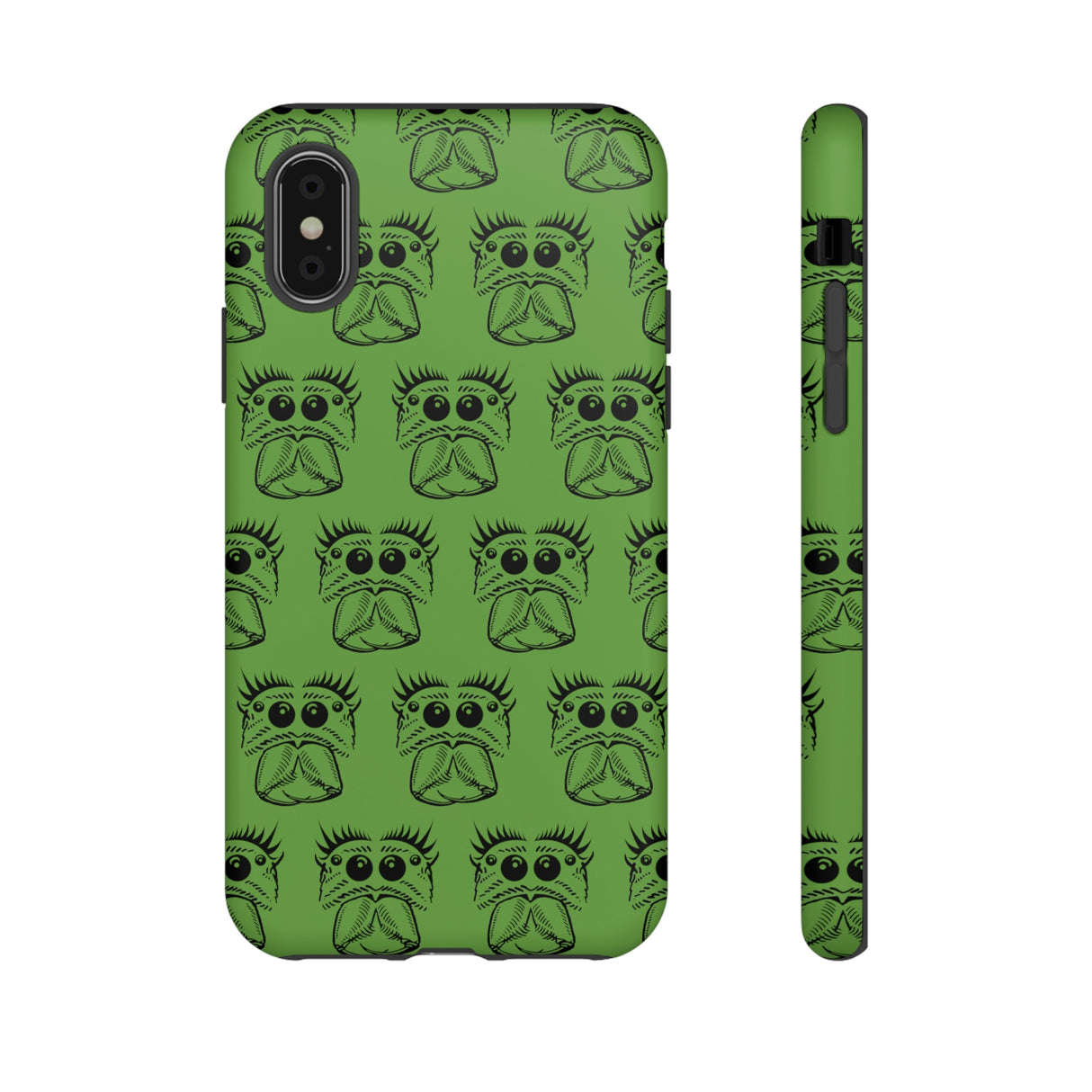 Tough Cases  Featuring BFP Jumping Spider Print on Green