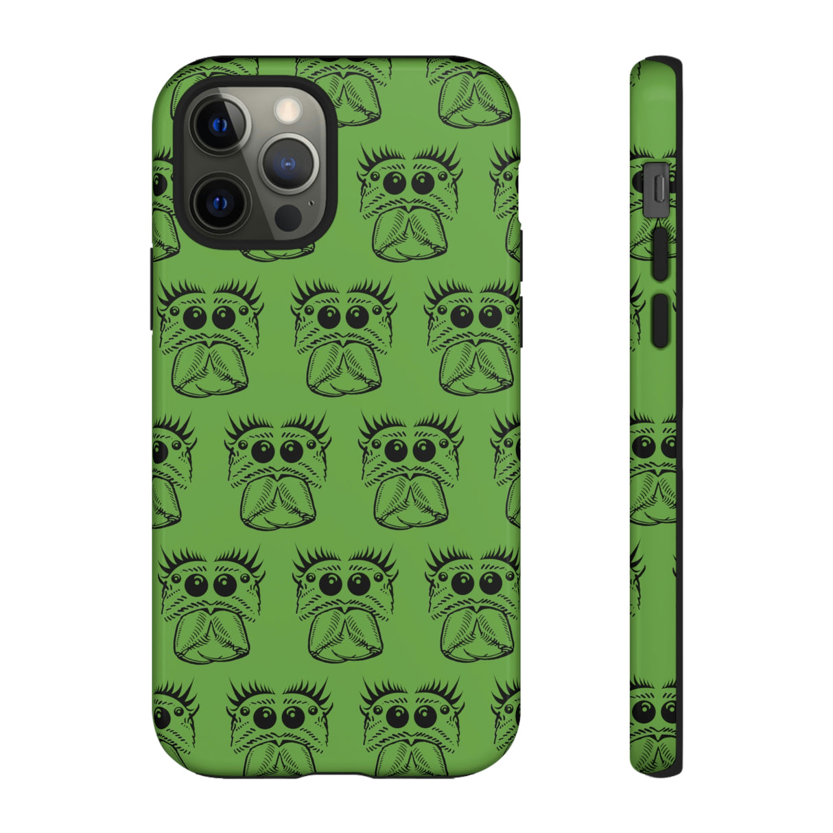 Tough Cases  Featuring BFP Jumping Spider Print on Green