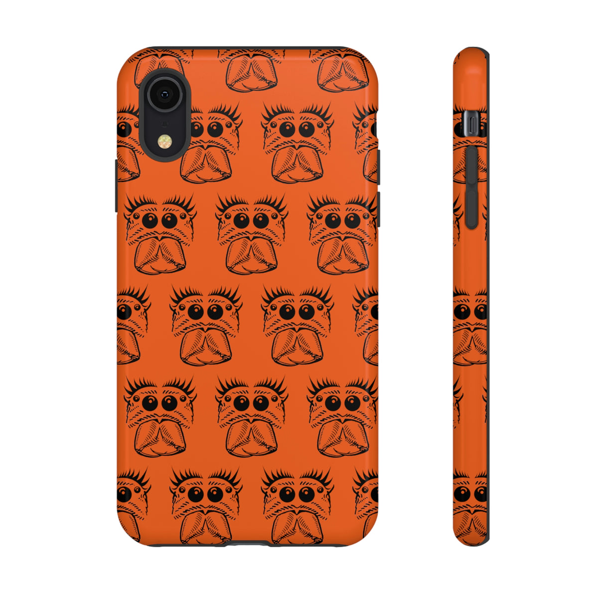 Tough Cases  Featuring BFP Jumping Spider Print on Orange