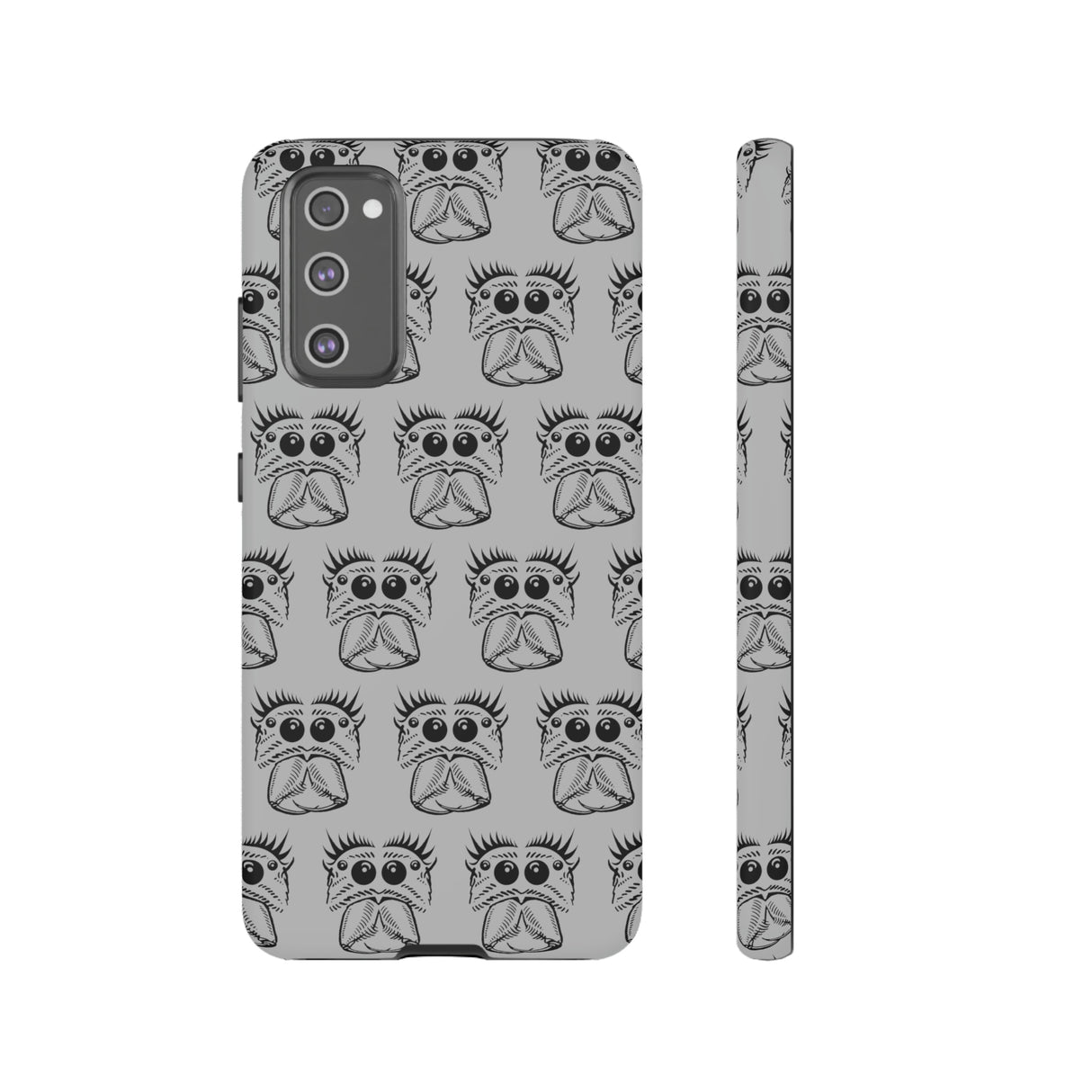 Tough Cases  Featuring BFP Jumping Spider Print on Gray