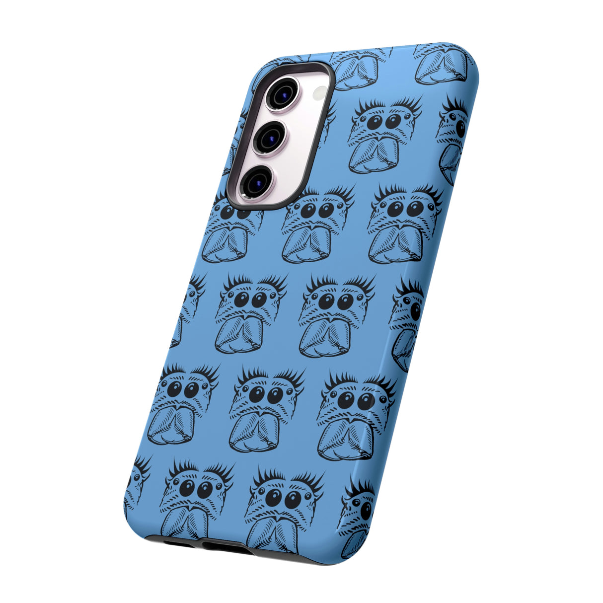 Tough Cases  Featuring BFP Jumping Spider Print on Blue