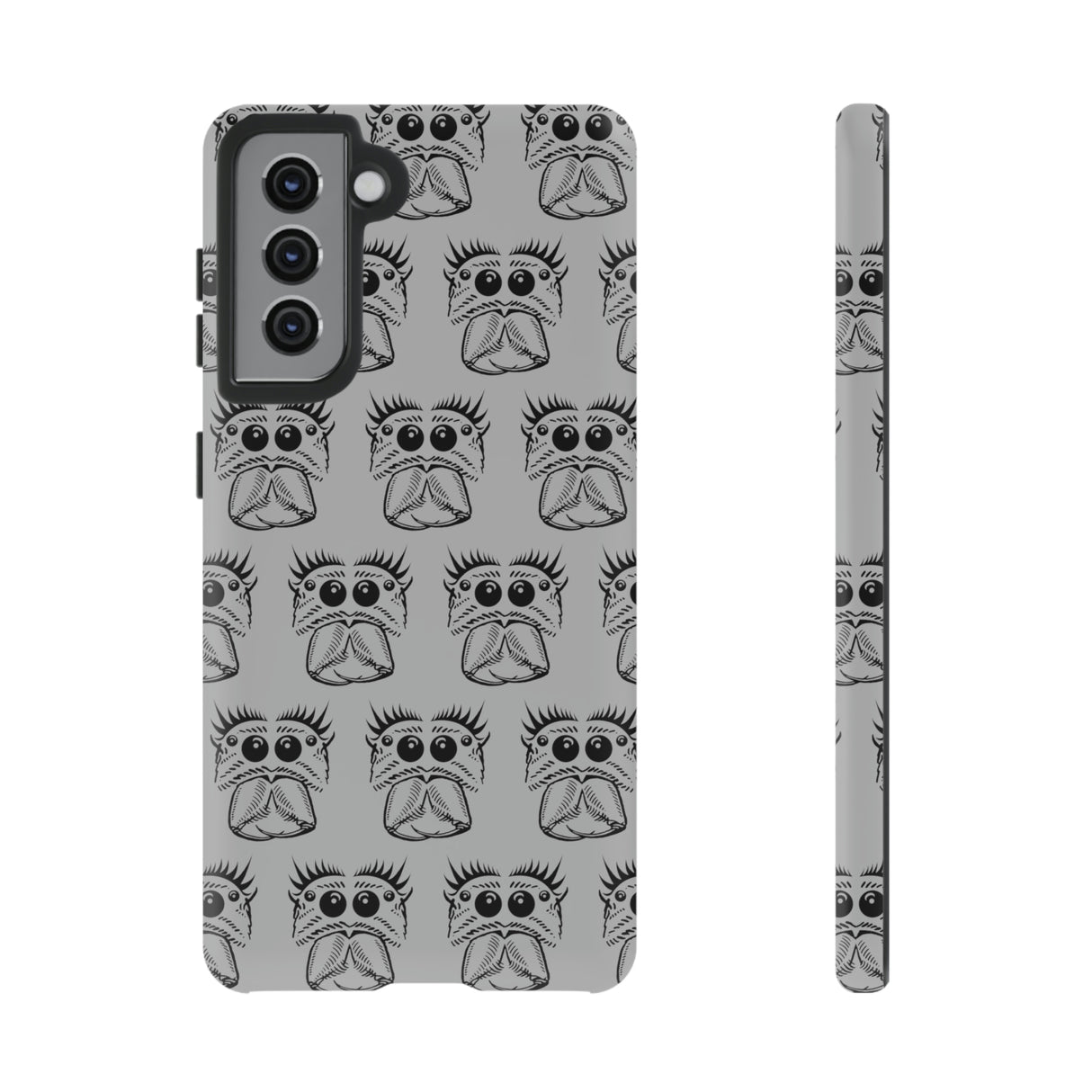 Tough Cases  Featuring BFP Jumping Spider Print on Gray