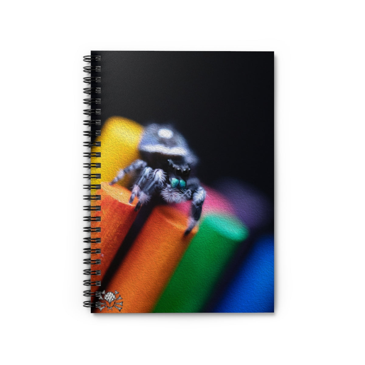 Spiral Notebook - Ruled Line With Jumping Spider Art