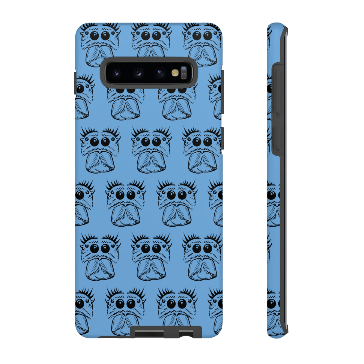 Tough Cases  Featuring BFP Jumping Spider Print on Blue