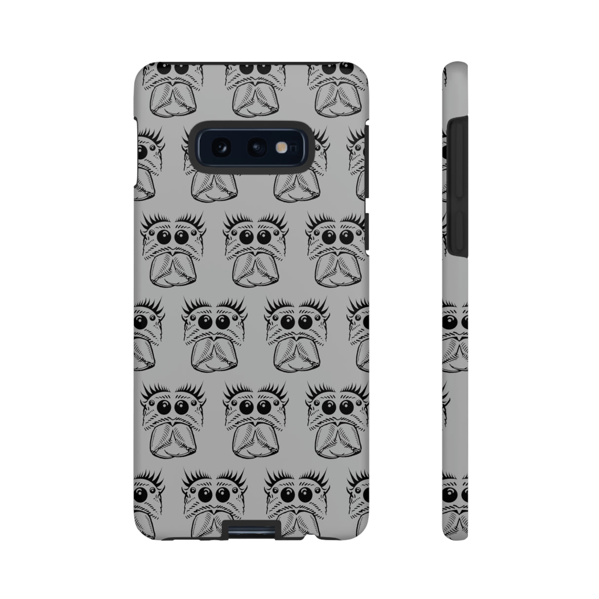 Tough Cases  Featuring BFP Jumping Spider Print on Gray