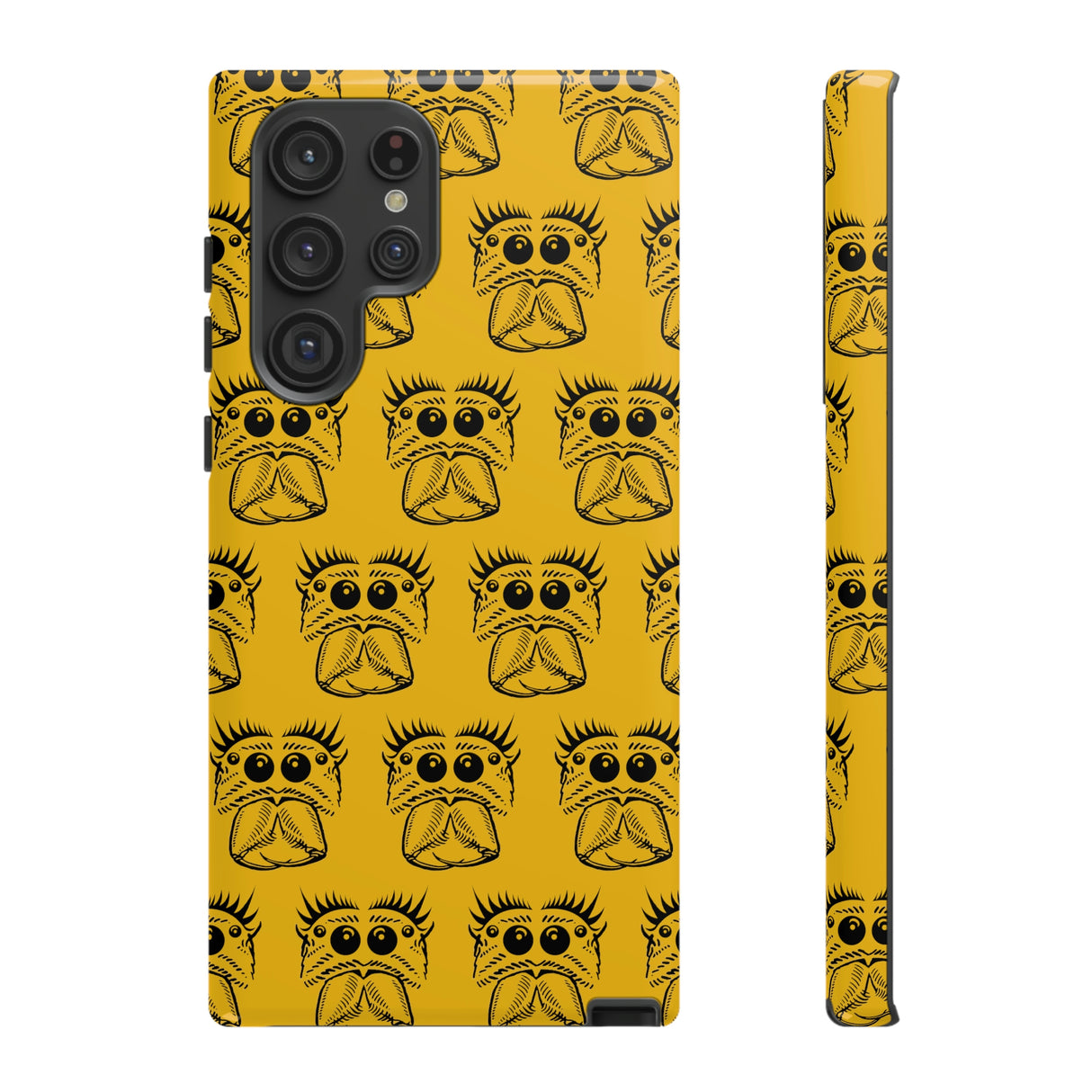 Tough Cases  Featuring BFP Jumping Spider Print on Yellow