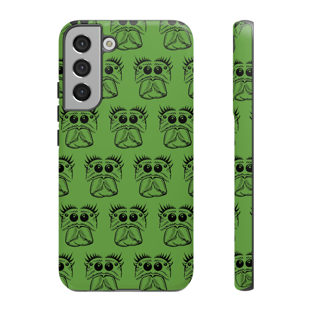 Tough Cases  Featuring BFP Jumping Spider Print on Green