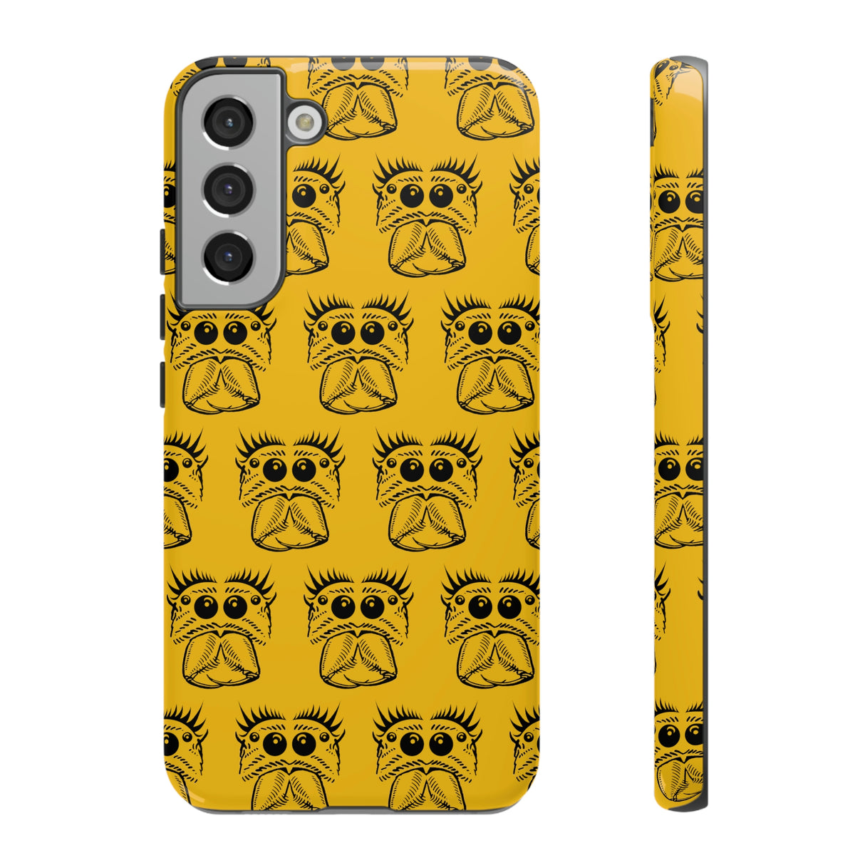 Tough Cases  Featuring BFP Jumping Spider Print on Yellow