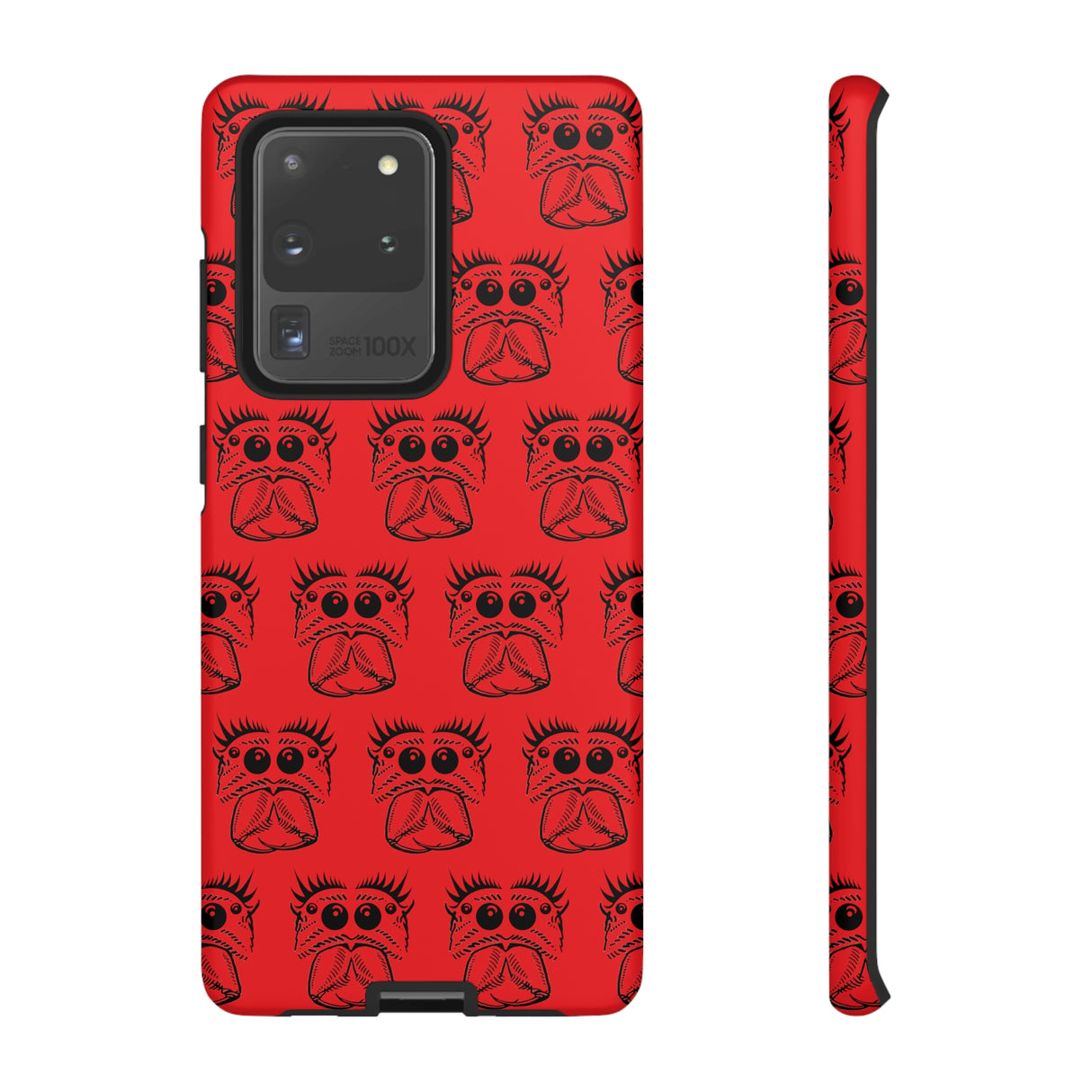 Tough Cases  Featuring BFP Jumping Spider Print on Red