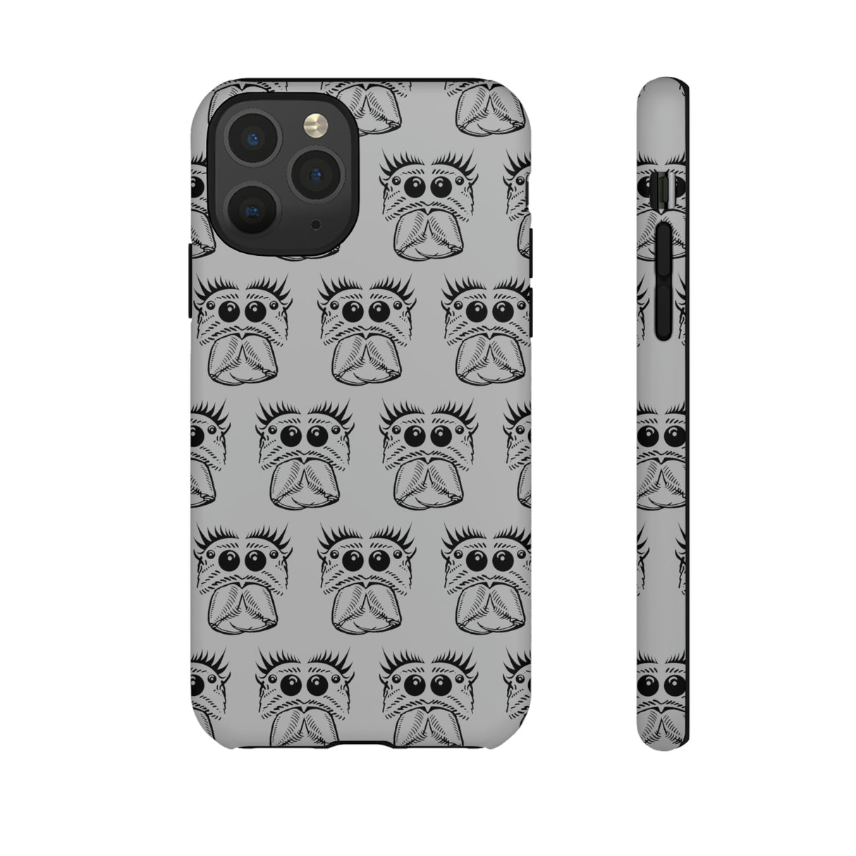 Tough Cases  Featuring BFP Jumping Spider Print on Gray