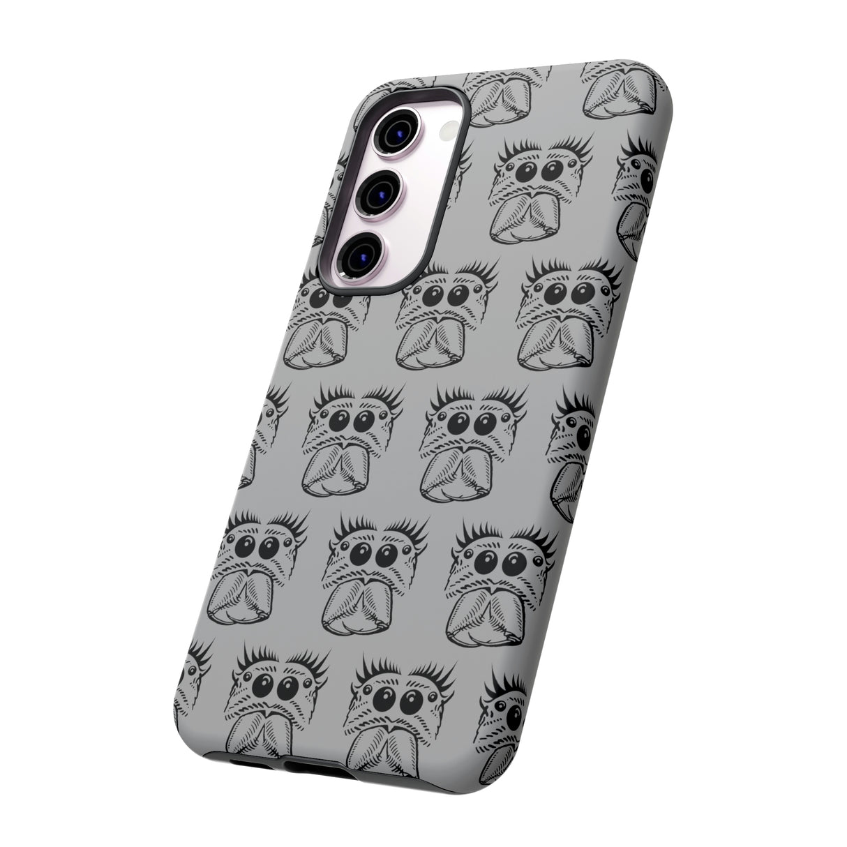 Tough Cases  Featuring BFP Jumping Spider Print on Gray