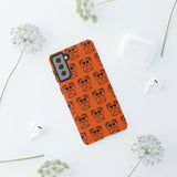 Tough Cases  Featuring BFP Jumping Spider Print on Orange